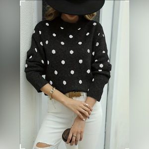 Brand New Polka Dot Lightweight knitted Sweater